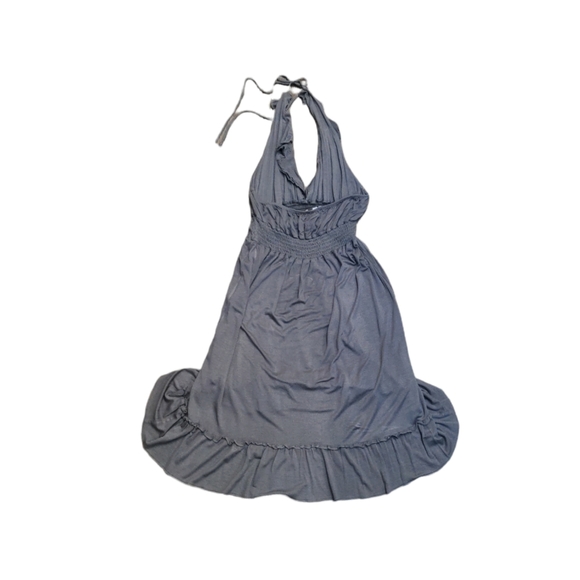 Velvet Torch Simple Gray Halter Top Dress Size L - Picture 4 of 6